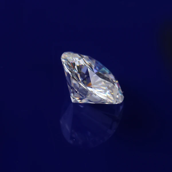 

2 pieces of 6.5mm 1.0 carat DEF clear white color round brilliant cut moissanites loose gems stones for earrings jewelry making