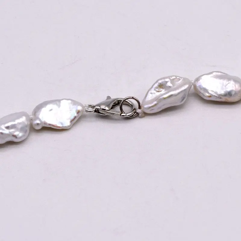 Lady pearl necklace. Natural white baroque pearl. shape freshwater pearls. 8-9mm. Girl gift choice | Украшения и аксессуары