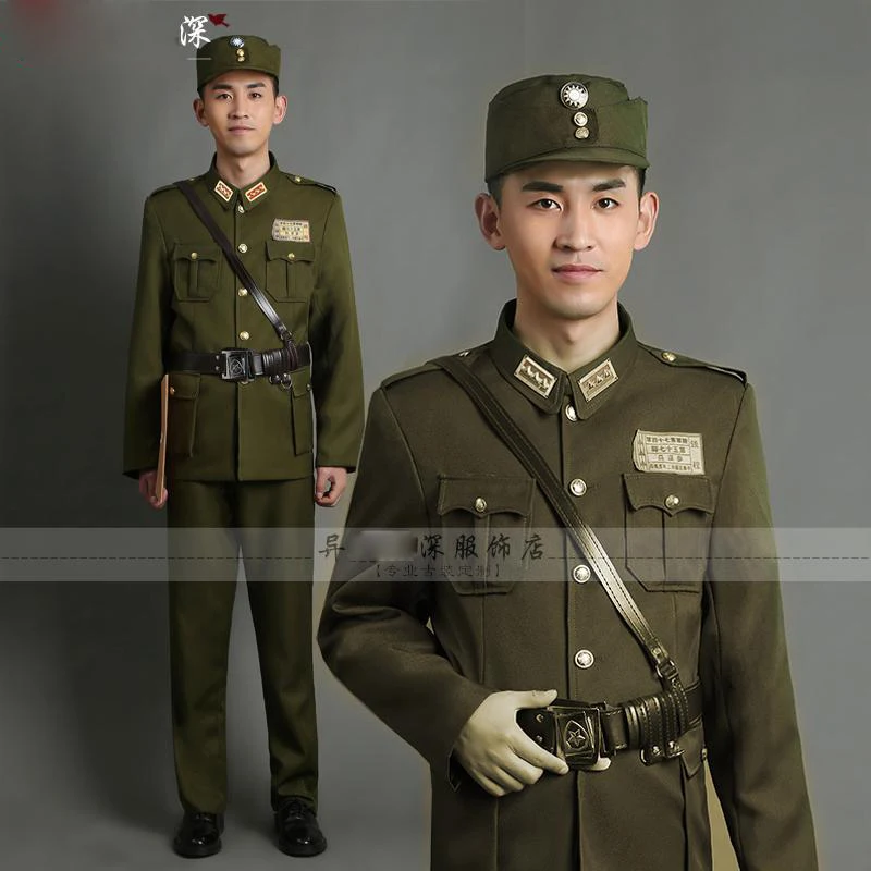 

The Republic Of China Military officers in American uniforms high-grade general TV Moive costume TaiWan Army Traditional Outfit