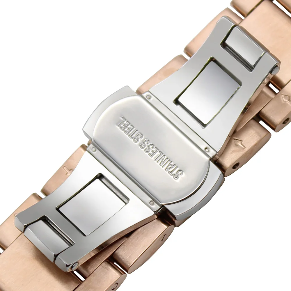 Ремешок изогнутый из нержавеющей стали для часов Armani Diesel Fossil Timex CK браслет