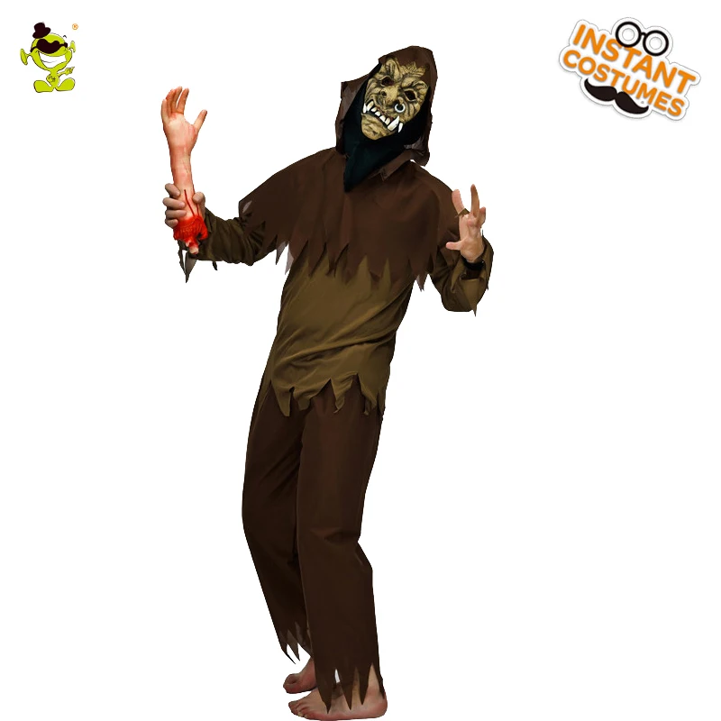 Мужские Ужасный зомби-дьявол костюм для Хэллоуина праздничная одежда Пурим