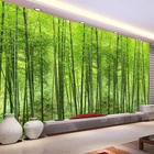 Экологически чистые фотообои HD с зеленым бамбуковым лесом и натуральным ландшафтом, фотообои для гостиной, кабинета, комнаты