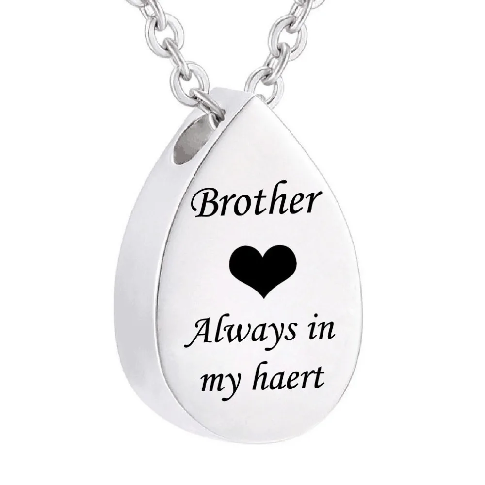 Memorial Jewelry Pendant For Ashes High Quality Silver Tone Tear Drop Cremation Urns for Dad Mom Grandma Husband | Украшения и