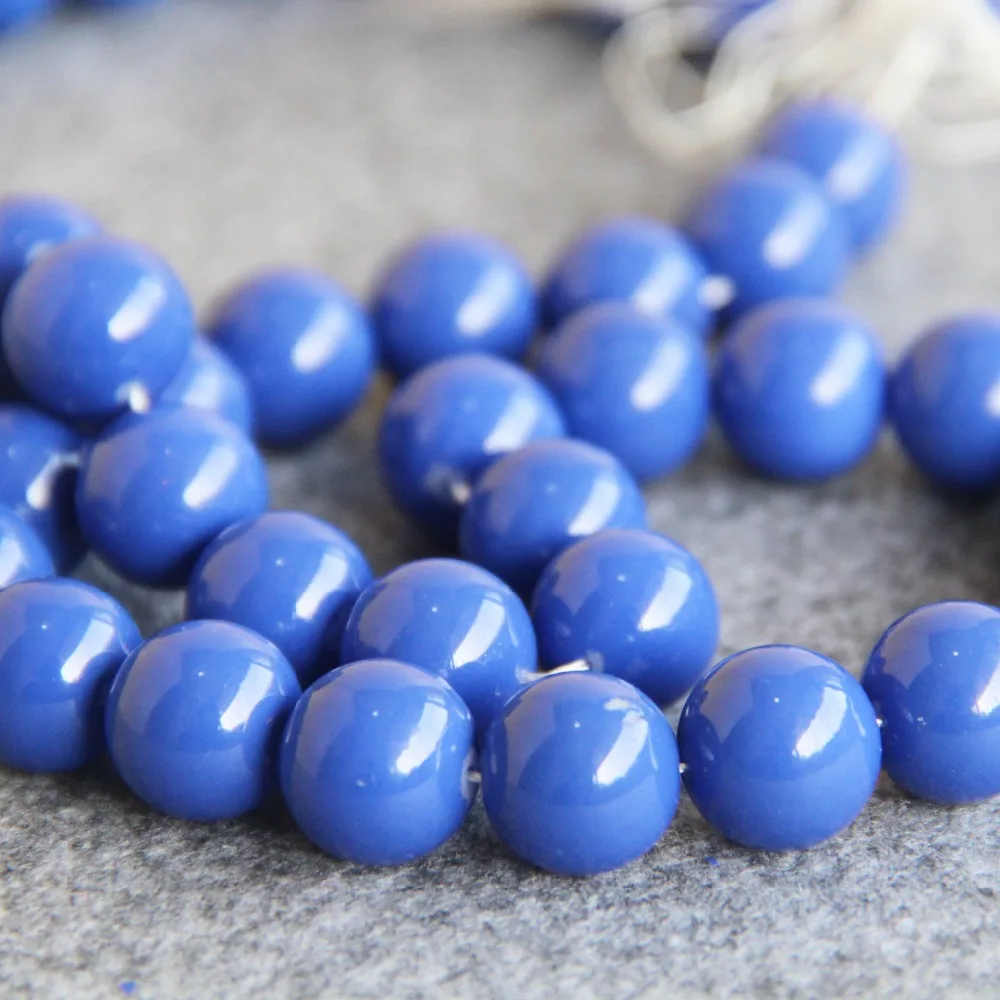 Новинка для ожерелья и браслета 14 мм синие жемчужные бусины в виде ракушек DIY