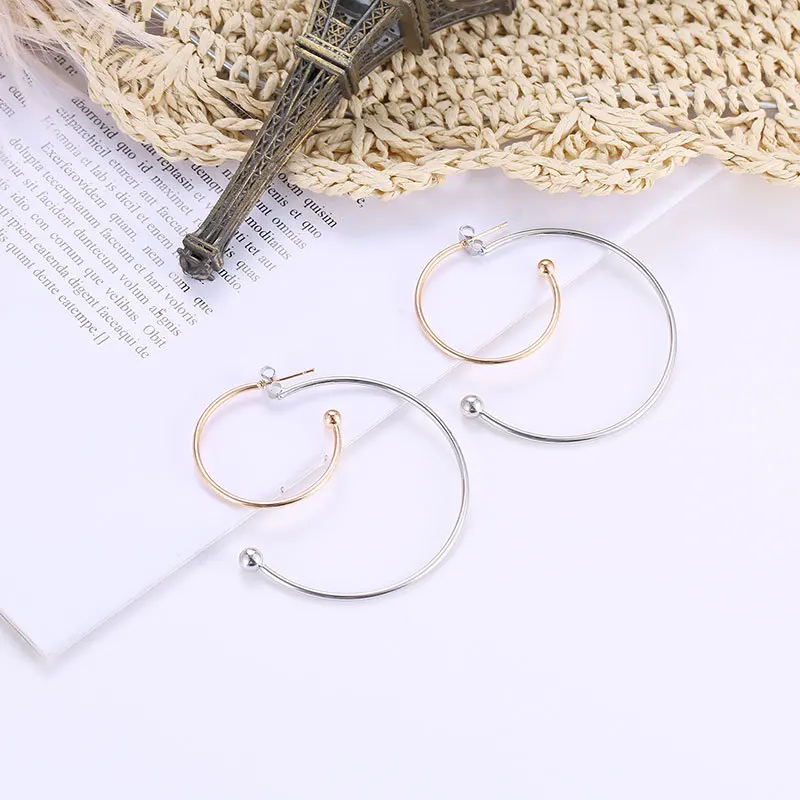 Women Trendy Ethnic Zinc Alloy Silver Gold Color Hoop Geometric Earrings | Украшения и аксессуары