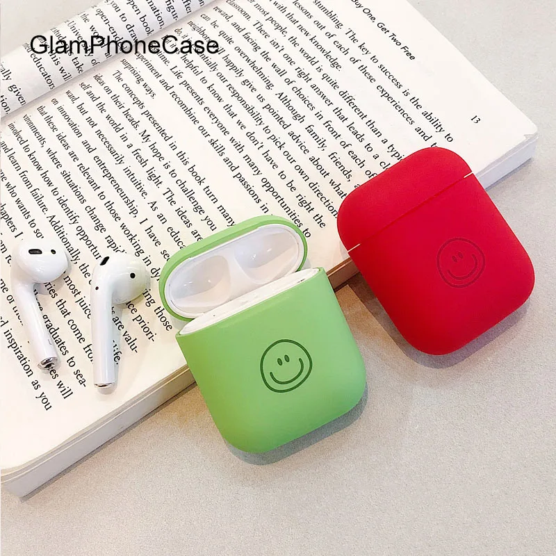 

GlamPhoneCase пара мультяшных смайликов Airpods1/2 поколения защитный чехол Apple беспроводная Bluetooth гарнитура коробка