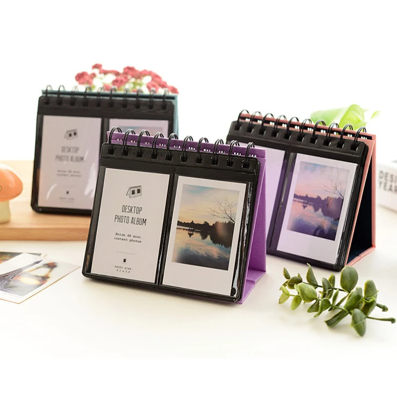 

Desktop Standing Style 68 Card mini album 3-inch interstitials Polaroid photo album Creative retro albums Decor birthday album