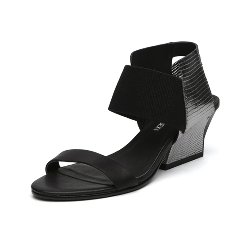 Женские босоножки Летние разноцветные Простые сандалии из натуральной кожи с