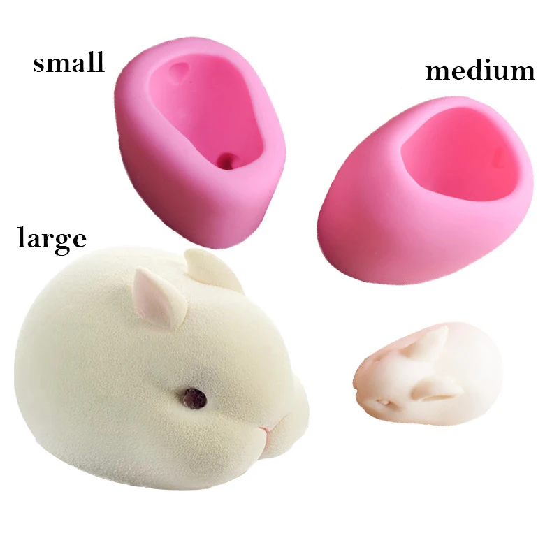 Симпатичные 3D Мультяшные кролики мыло силиконовые формы Кролик искусственные