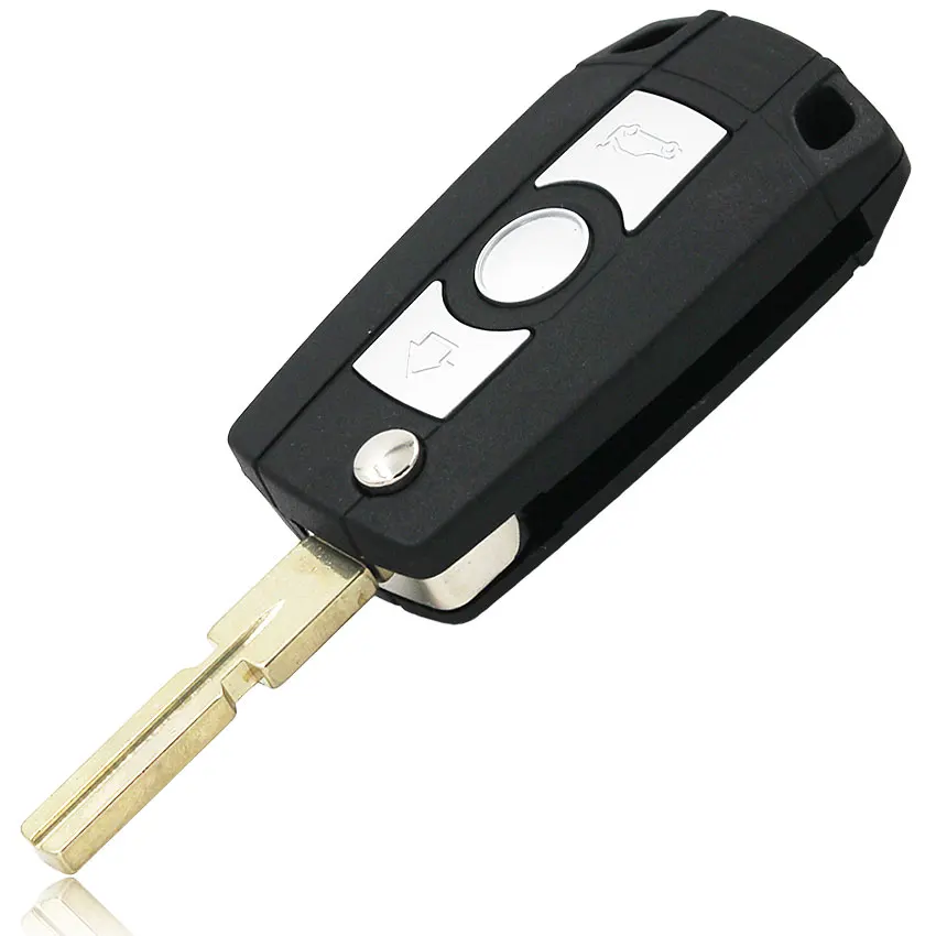 3 button modified folding Flip Remote Key Fob shell case for BMW 5 7 series E81 E46 E39 E63 E38 X5 Z3 Z4 HU58 uncut blade | Автомобили и
