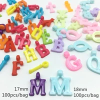 meideheng acrylic candy hanging hole alphabet beads for jewelry making childrens enlightenment education 1218mm 50pcsbag