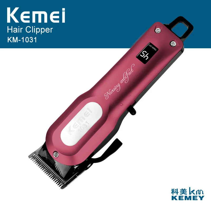 

Kemei KM-1031 Professional Hair Clipper Electric Hair Beard Trimmer Powerful Hair Shaving Razor Cordless Hair Cutting Machine