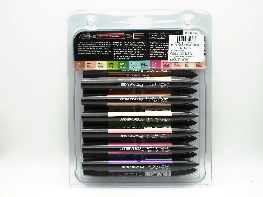 Winsor& Newton Promarker ручка для рисования манги набор 12+ 1 маркеры 13 шт. эскизные маркеры на спиртовой основе Двойные наконечники манга ручки для рисования