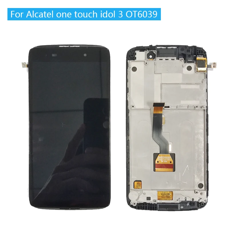 Для Alcatel Idol 3 6039 6039A K 6039Y ЖК дисплей сенсорный экран дигитайзер в сборе с рамкой 100%