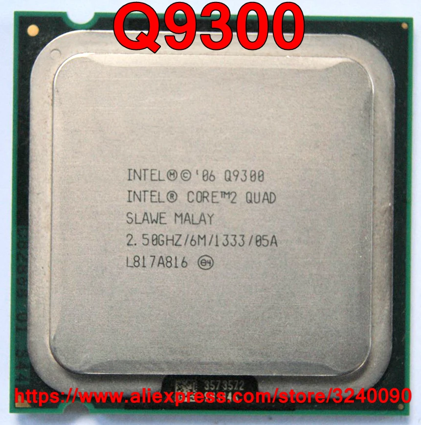 Оригинальный процессор Intel CORE 2 QUAD Q9300 50 ГГц/6 МБ/1333 МГц четырехъядерный разъем 775