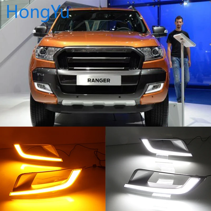 Светодиодный дневной светильник для Ford Ranger 2015 2016 2017 2018 переднего бампера