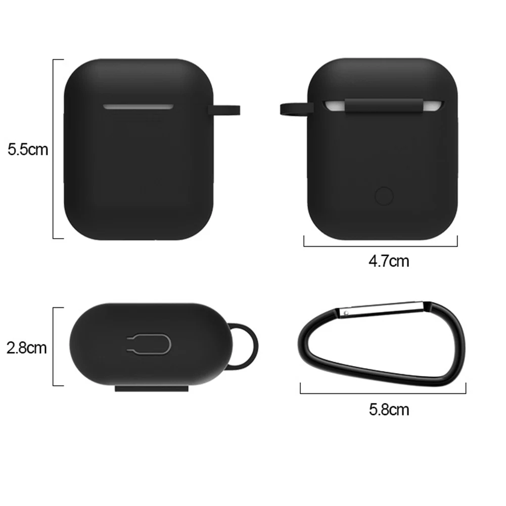 Силиконовый чехол защита для наушников Airpods 6 в 1 мягкий гарнитуры Apple Bluetooth