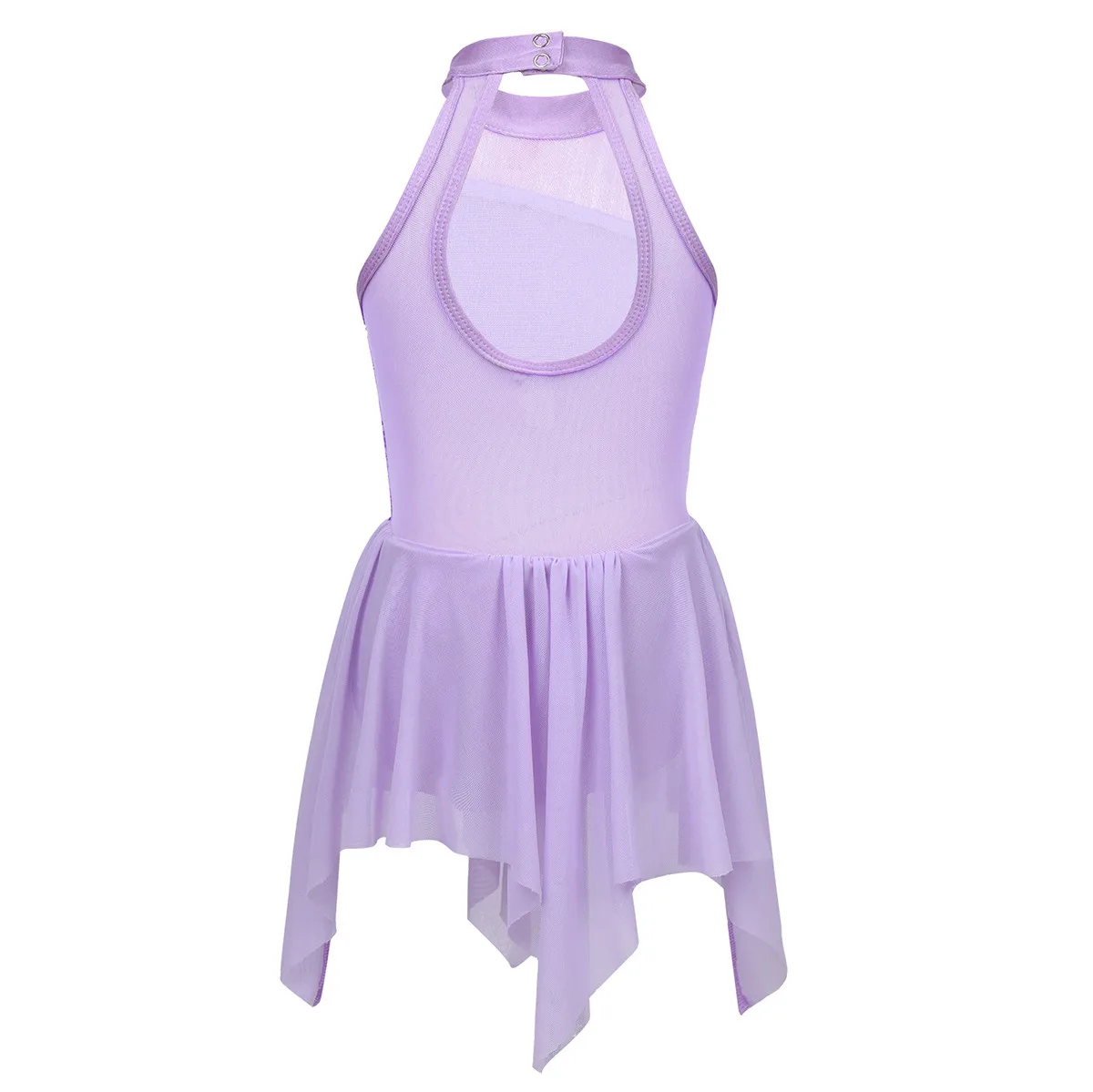 Teens Girls Sequins Ballet Leotard Dresses Children Irregular Tutu Dress Kids Figure Skating Stage Lyrical Dance Costumes | Детская