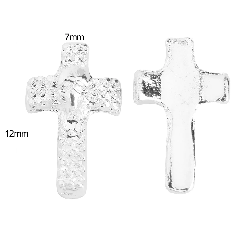 Blueness 10 шт./лот серебристые металлические легированные крестики принадлежности