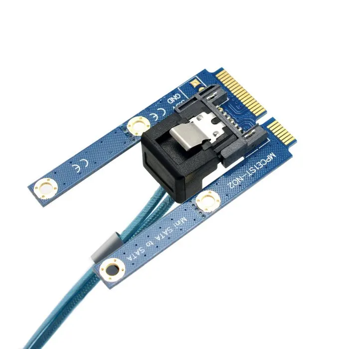 50 мм Mini PCI-E mSATA SSD к плоскому SATA 7-контактному жесткому диску PCBA удлинительный