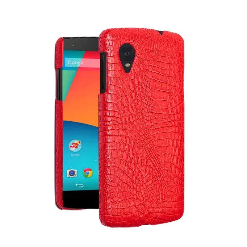 Для LG Google Nexus 5 чехол из крокодиловой кожи Жесткий ПК + искусственная кожа