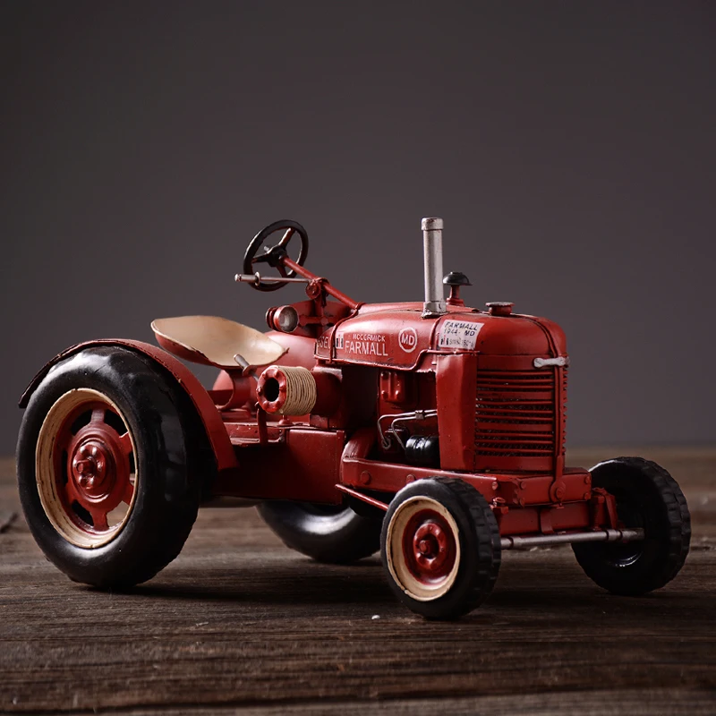 Vintage iron handmade luxury old tractor model retro metal art car Industrial age memory home decoration of livingroom | Дом и сад