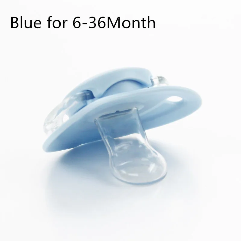 Blue M Силиконовые соски-пустышки для новорожденных мальчиков и девочек, Ортодонтическая пустышка - Цвет: Blue M