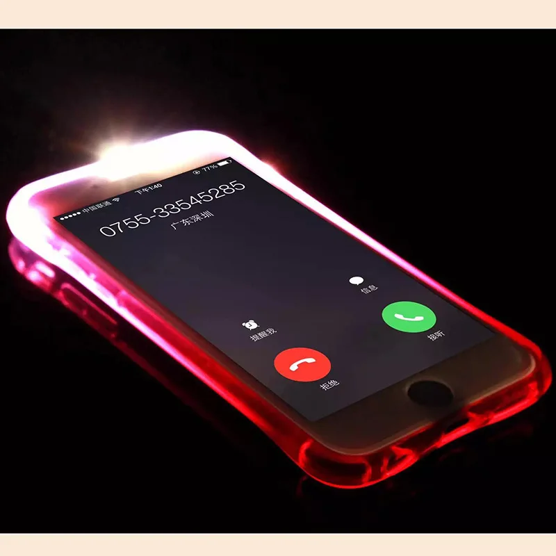 Ультратонкий Светодиодный светильник Flash мягкий ТПУ чехол для iPhone 7 7Plus Coque 6 6S Plus 5