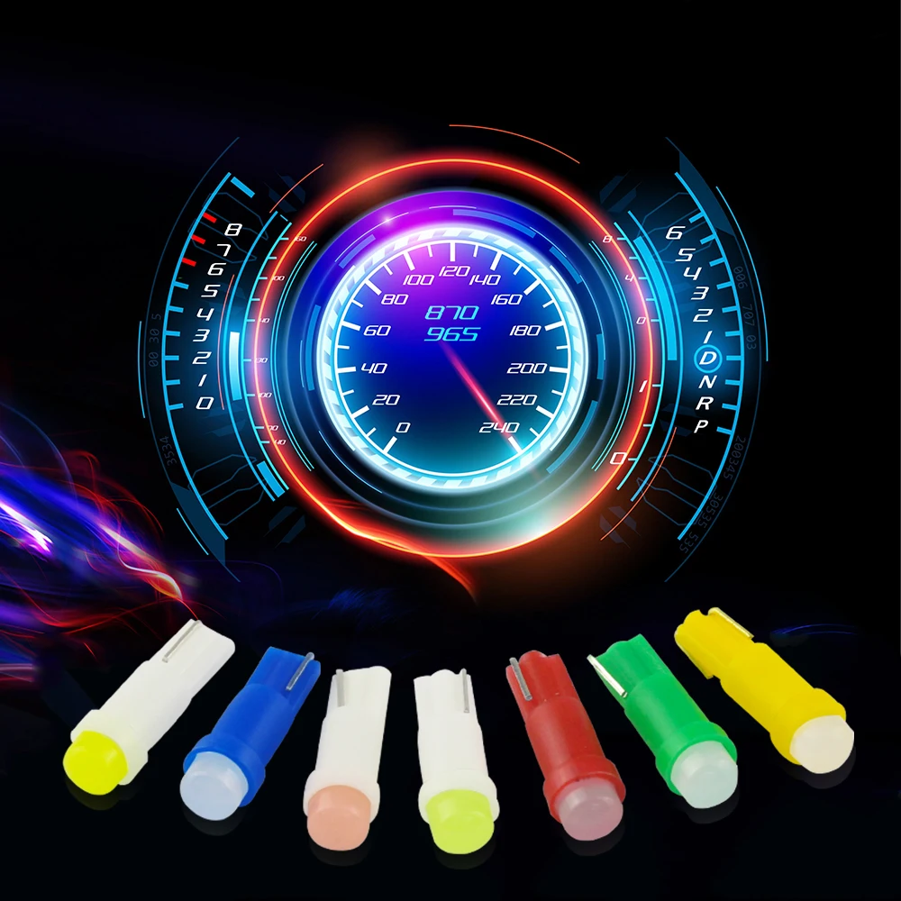 1X T5 COB Led подсветка приборной панели автомобиля инструмент автомобильная дверь Клин манометр лампа для чтения лампа 12 В автомобиль Стайлинг W3W W1.2W T5 W2X2.6d