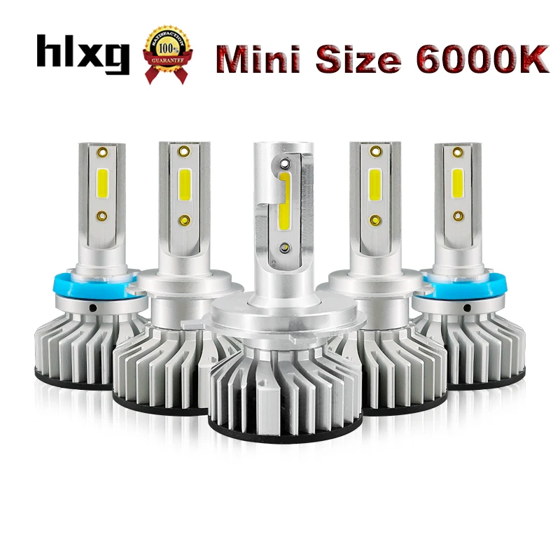 HLXG 2 шт. H1 H3 H11 H4 Canbus H7 светодиодный лампы 4300 К 6000 10000LM фар автомобиля комплект 50 вт H8