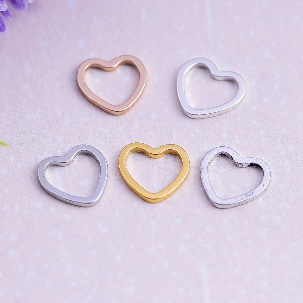 20 шт ZHU RU 6*7 мм пустотелое кольцо с сердечком DIY самодельные подарки для причастия