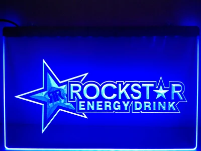 LE228- Rockstar Energy Drink Beer Bar светодиодный неоновый светильник Sign home decor crafts - купить по