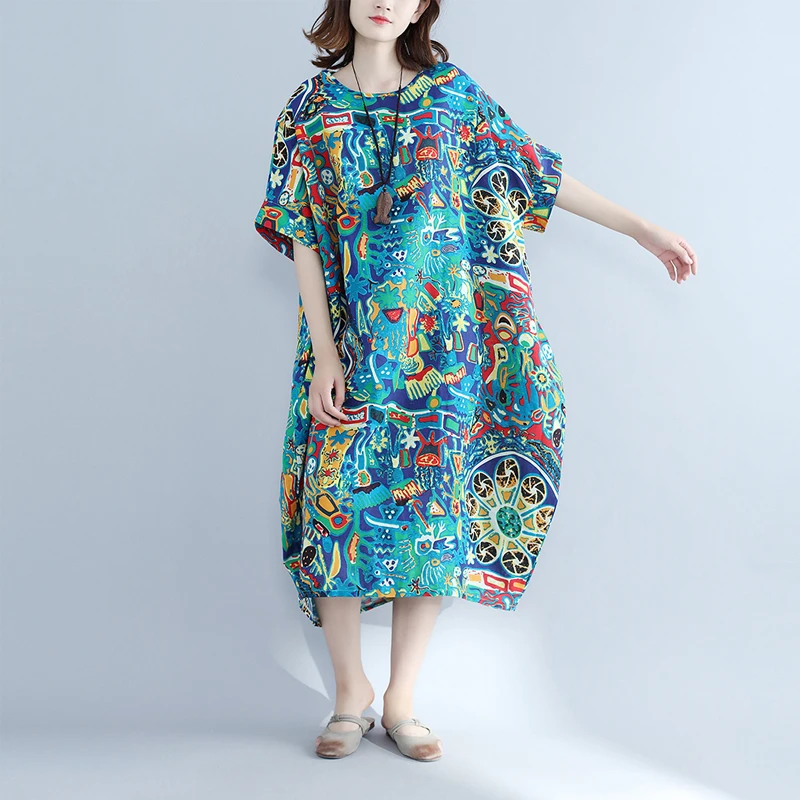 ARCSINX Kawaii Women's Dress Plus Size 10XL 9XL 8XL 7XL Cartoon Cute Print Dresses For Women 4XL 5XL 6XL Summer | Женская одежда