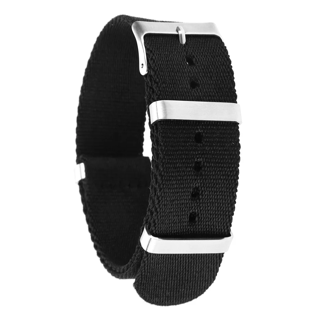 8 цветов 22 мм Модные Военные Нейлон наручный ремешок для наручных часов нейлоновые ремешки для часов заменить Для мужчин с Т-образным ремешком для Для мужчин Для женщин часы аксессуары - Цвет ремешка: Black
