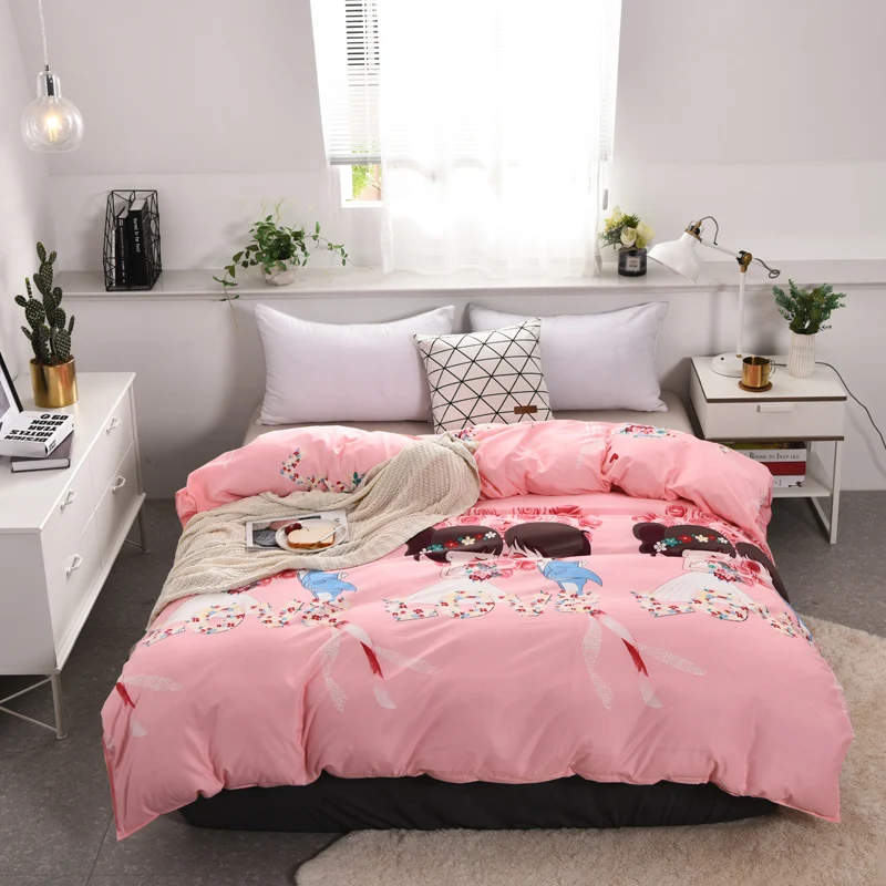 1pc Blue Space Nebula Printed Duvet Cover with Zipper Twin Full Queen King Quilt Cover Comforter Case Bedding Set Bedclothes Hot