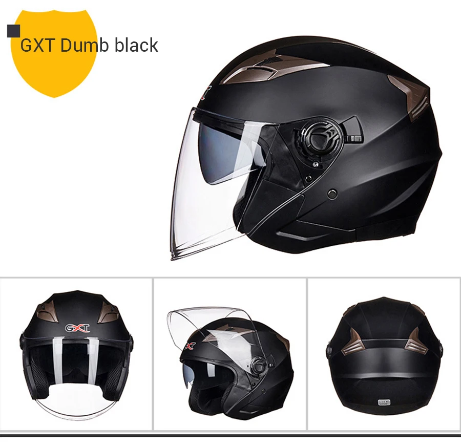 GXT Лето мотоциклетный шлем с открытым лицом двойной объектив Casco Шлем Мотоцикл Скутер Capacete защитный шлем козырек для мотоцикла