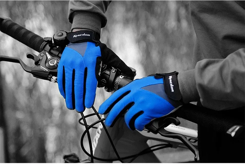 Полный палец Сенсорный экран велосипедные перчатки MTB шоссейные перчатки для велоспорта мужские и женские унисекс противоударные спортивные перчатки для горного велосипеда