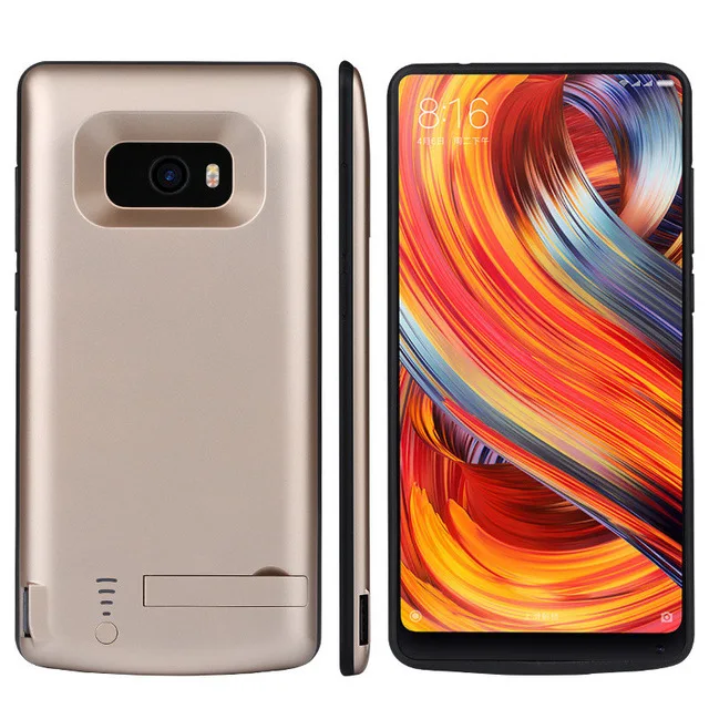 6000 мАч портативный резервный аккумулятор для зарядки Xiaomi MIX 2 Capa внешний аккумулятор чехол для зарядного устройства для Xiaomi MIX 2 - Цвет: Glod