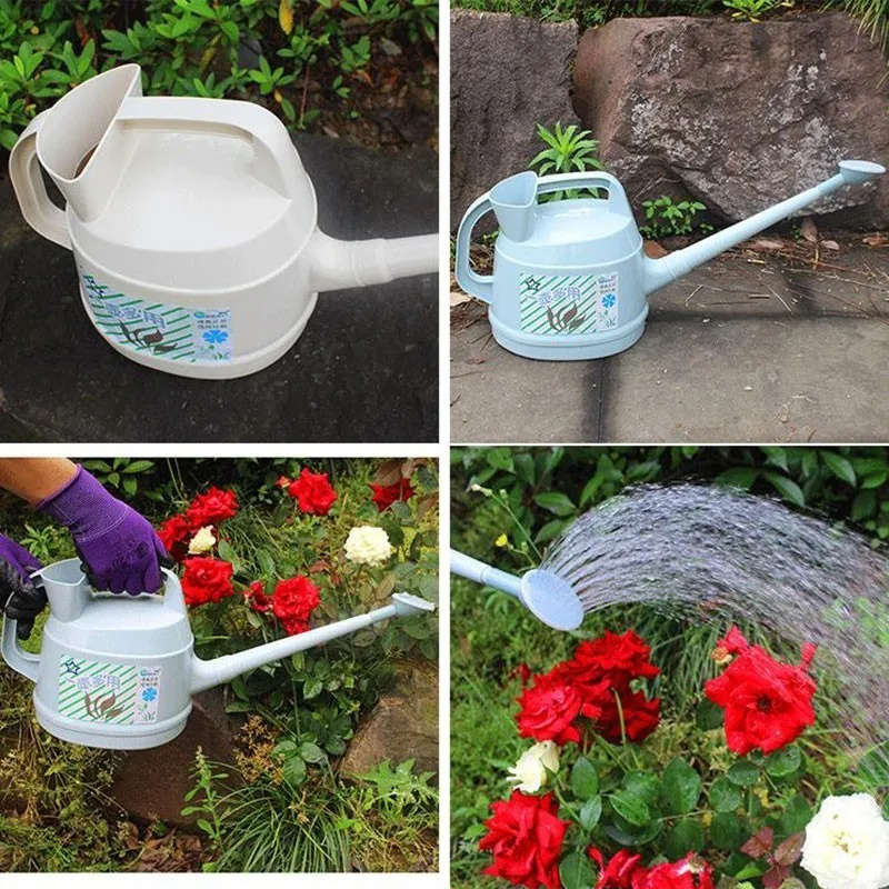 7L пластиковый полив с длинным ртом высокой емкости для сада и дома инструменты