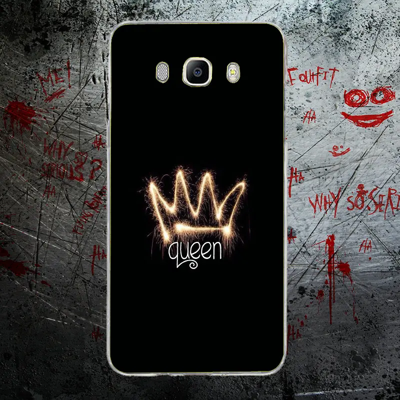 Мягкие силиконовые чехлы для телефона из ТПУ для Samsung Galaxy A3 A5 A7 J5 J7 J3 J1 J2 Coque основа queen Корона короля принцессы