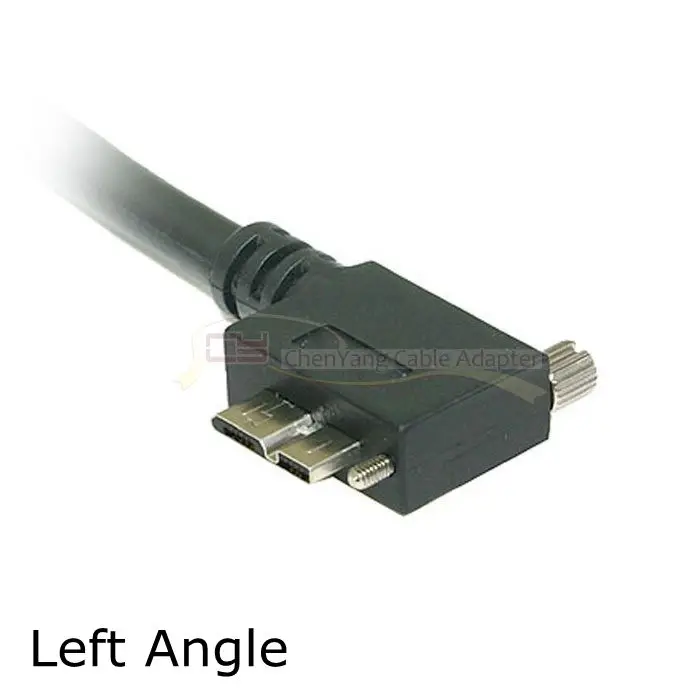 Вниз направо под прямым углом 90 градусов USB 3,0 A штекер к usb 3,0 Micro B Вилка левая и правая Угловые фиксирующие винты панель кабель 40 см - Цвет: Left