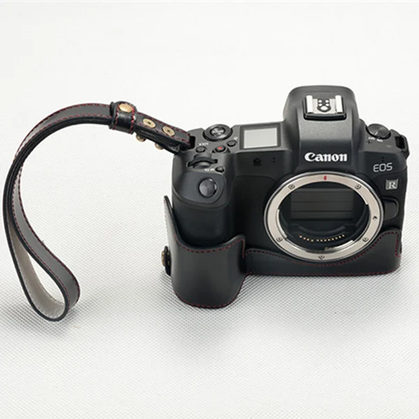 Чехол из искусственной кожи для камеры Canon EOS R с отверстием для батареи