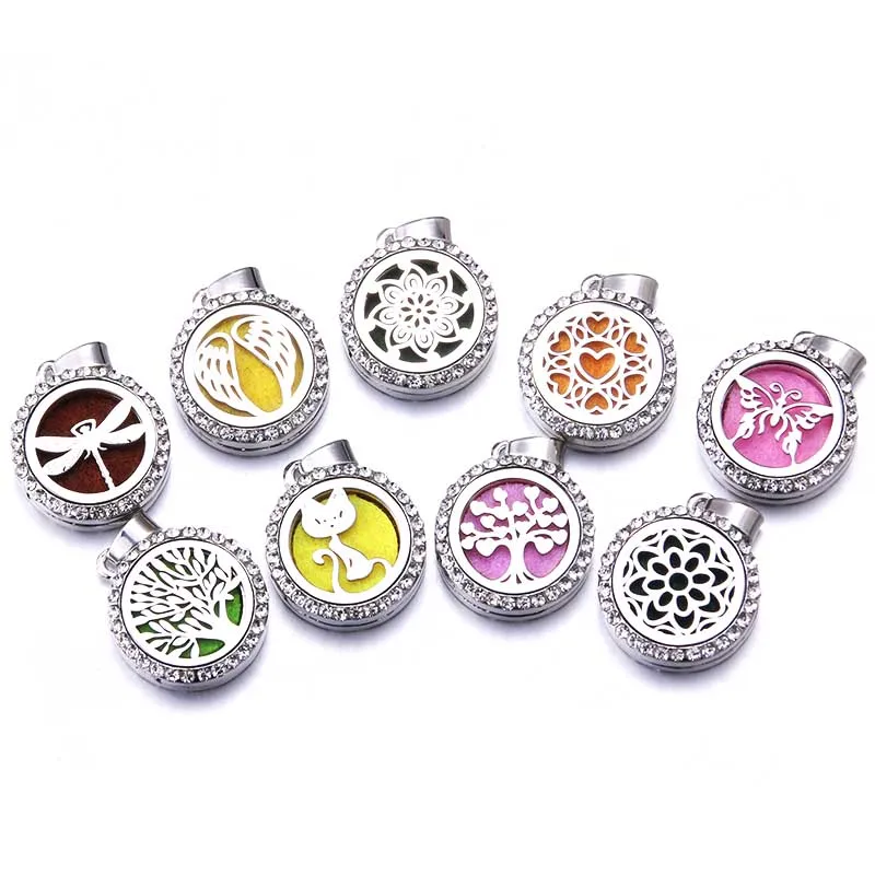 Калейдоскоп шаблон Циркон медальон с ароматом кулон ожерелье Ароматерапия из