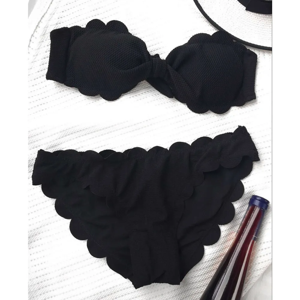 Swim Suit Women Sexy Push-Up Padded Bra Beach Halter Bikini Set Swimsuit Swimwear Maillot De Bain Taille Haute 0.95#0 |