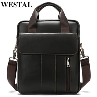 westal mens bags genuine leather vertical handbag mens shoulderbusiness bag laptop tote shoulder crossbody bag for men 8567
