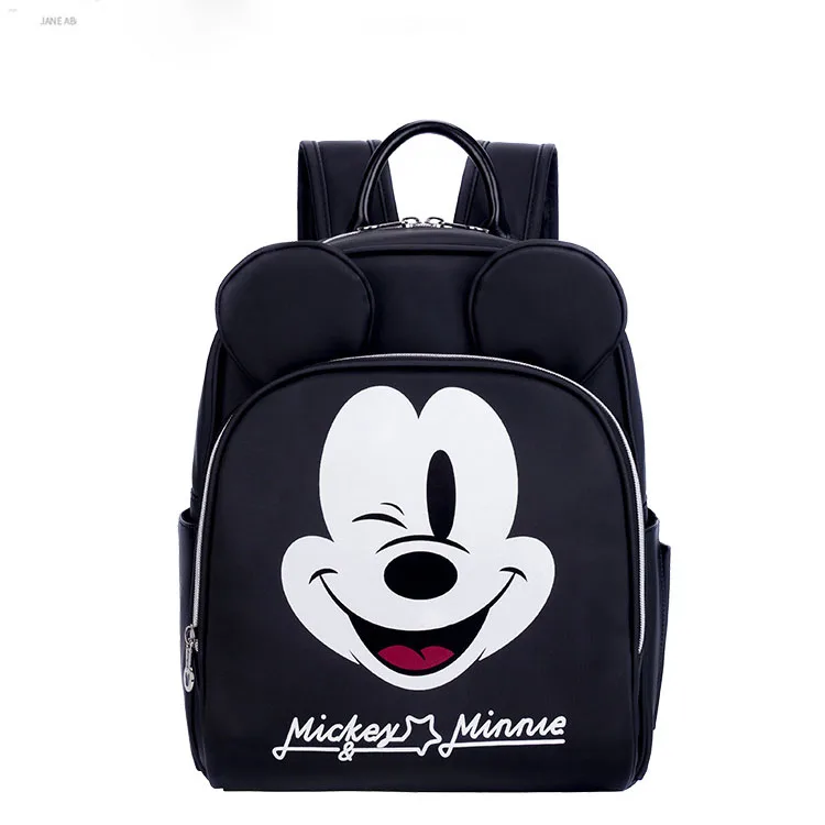 Сумка для подгузников disney, большая емкость, рюкзак для подгузников, водонепроницаемый, для ухода за ребенком, для мамы, рюкзак для путешествий, мультяшный, Микки, детские сумки для кормления