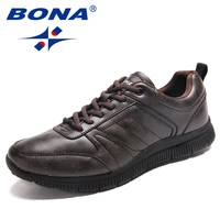 bona new arrival popular style men casual shoes lace up men flats microfiber men shoes comfortable light soft fast free shipping