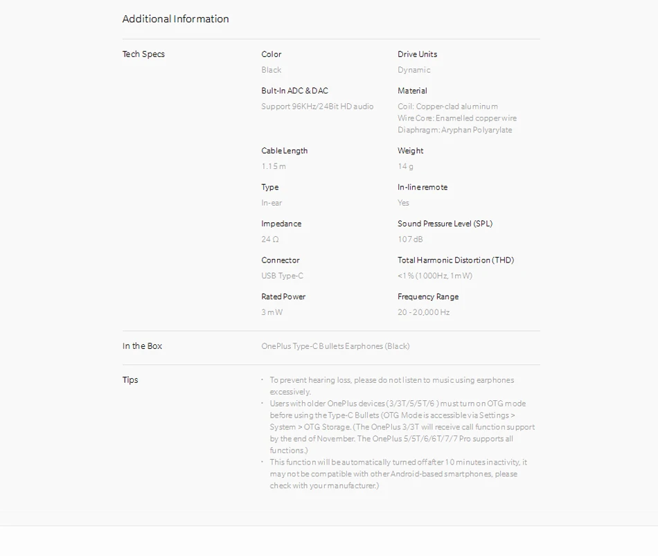 OnePlus type-C пули 2T наушники Встроенный ЦАП в ухо черный для OnePlus 7Pro