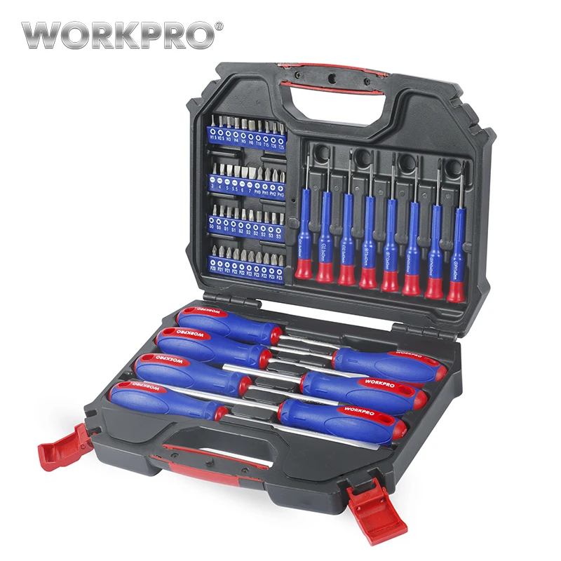 WORKPRO 55 шт. Набор отверток прецизионных отверток отвертки для телефона Биты для отвертки Набор бит биты для шуруповерта
