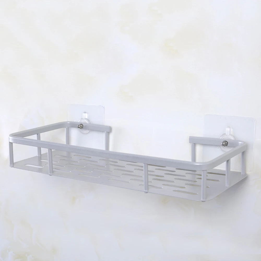 Bathroom Punch-Free Suction Cup Wall-Mounted Rack Bathroom Toilet Vanity Rack Four-Corner Storage Rack Wall Shelf - Цвет: 02